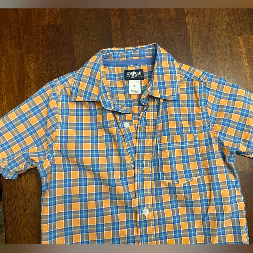Boys OshKosh short sleeve button down shirt
